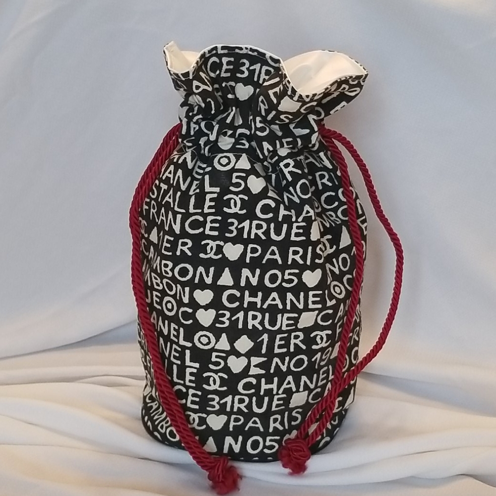 Chanel drawstring makeup bag